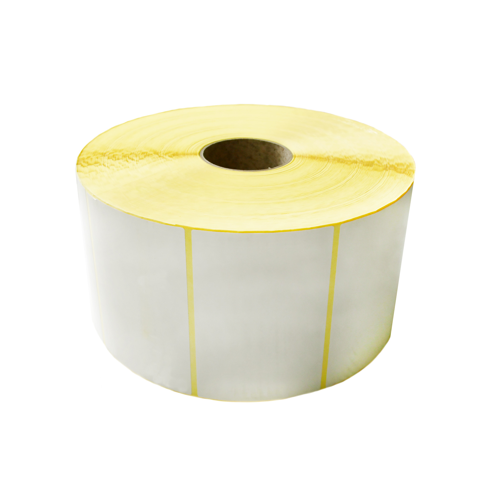 Perm Adhesive. 101.6 x 152.4mm Yellow Thermal Transfer Semi Gloss Labels